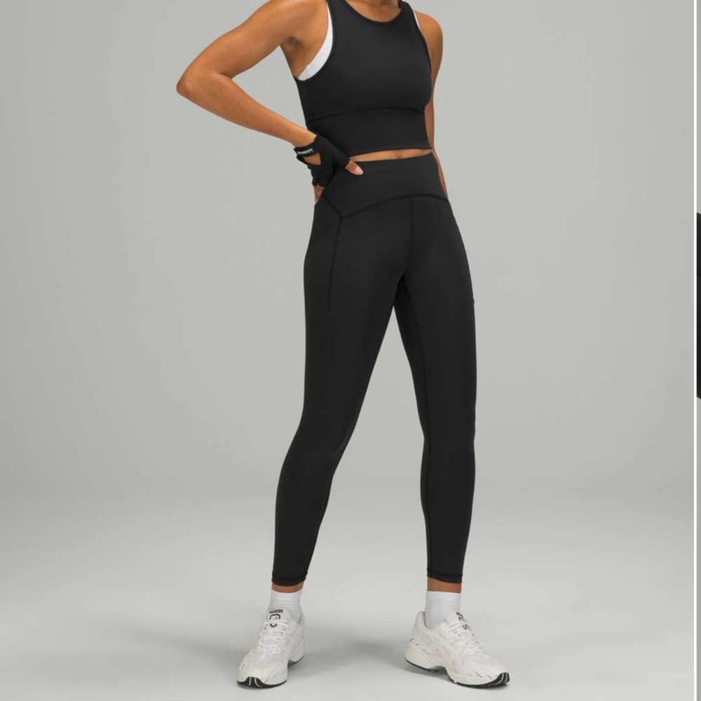 LULULEMON Power Thru High Rise Tight 25" Black Size 2